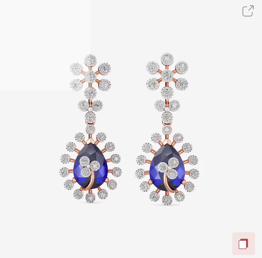 Serene Blue Blossoms Diamond Earrings